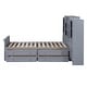 preview thumbnail 17 of 18, All-In-One Bookcase Bed Twin Size Platform Bed w/ Drawers and Shelves