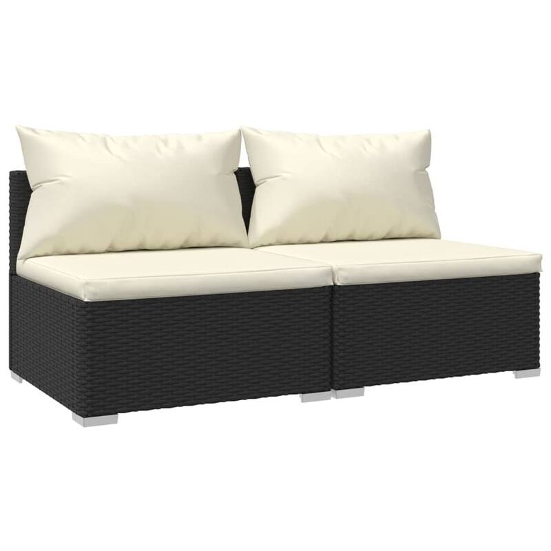 vidaXL Patio Sofa Sectional Sofa Couch Loveseat Outdoor Armchair Poly Rattan