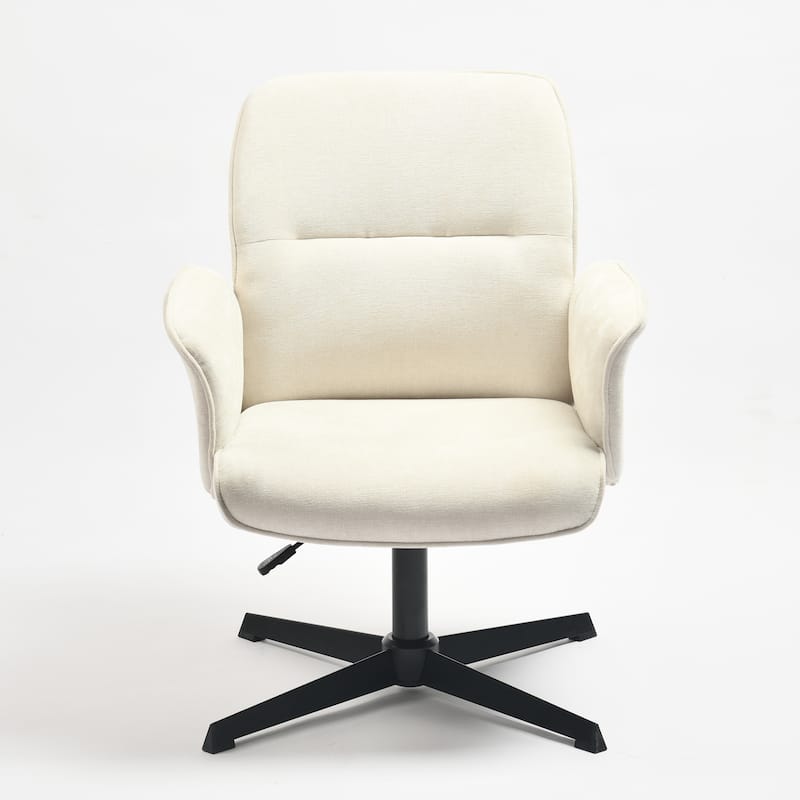 Homy Casa Modern Upholstered Office Chair, High Back Desk Chair with Armrests, Adjustable Height, Metal Base