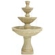 preview thumbnail 7 of 5, Sunnydaze Classic 3-Tier 55-Inch Designer Outdoor Water Fountain - Light Brown Brown
