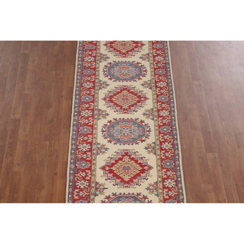 Kazak Runner Rug Handmade Hallway Wool Carpet - 2'10" x 25'6"