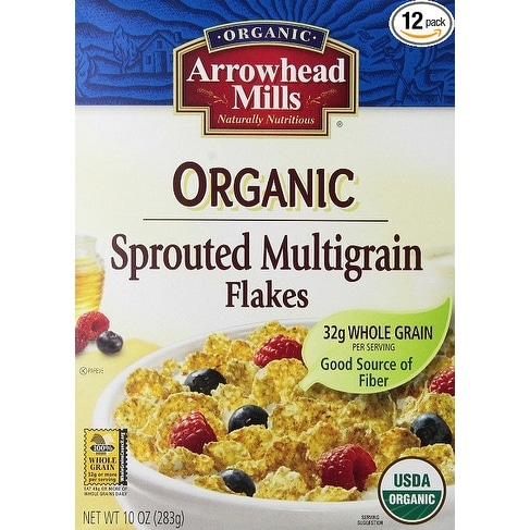 Arrowhead Mills Organic Sprouted Multigrain Flakes - Case of 12 - 10 oz.