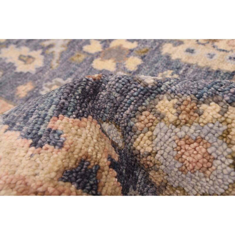 ECARPETGALLERY Hand-knotted Jules Serapi Dark Navy Wool Rug - 7'9 x 9'10