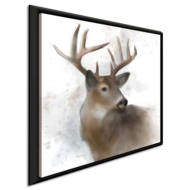 "Rainsoft Deer" by Carol Robinson Print on Floating Canvas