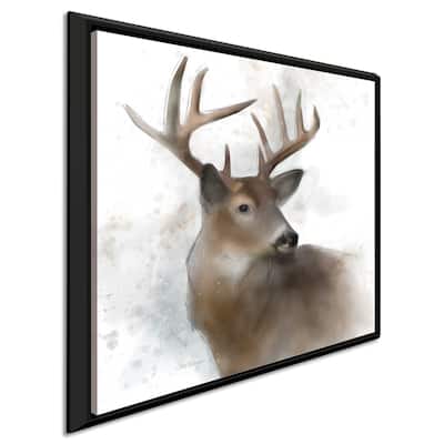 "Rainsoft Deer" by Carol Robinson Print on Floating Canvas