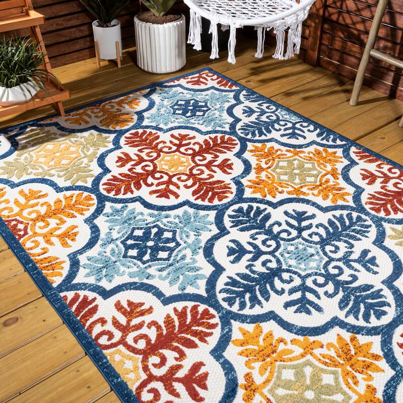 JONATHAN Y Circus Trellis High-Low Indoor/Outdoor Area Rug