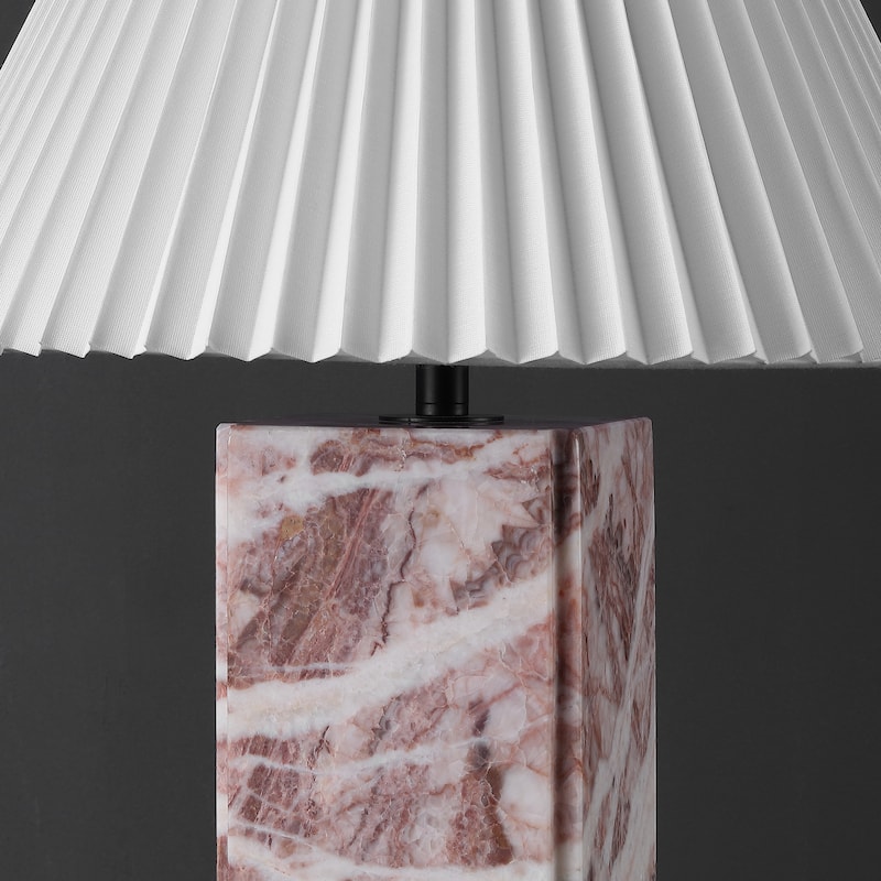 SAFAVIEH Couture Mackenzie Square Marble Table Lamp - 16"W x 16"D x 25"H