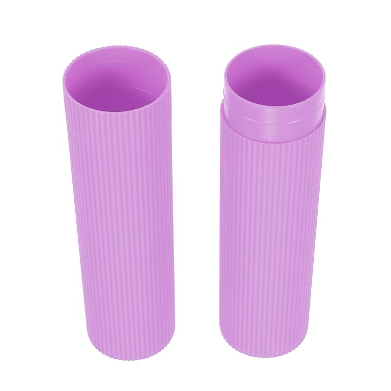 Vertical Stripe Toothbrush Case Toothbrush Holders Plastic 7.87"x1.18"