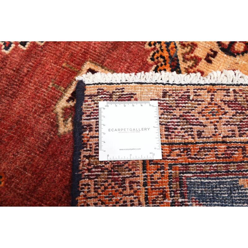 ECARPETGALLERY Hand-knotted Anatolian Vintage Dark Red Wool Rug - 4'4 x 6'4