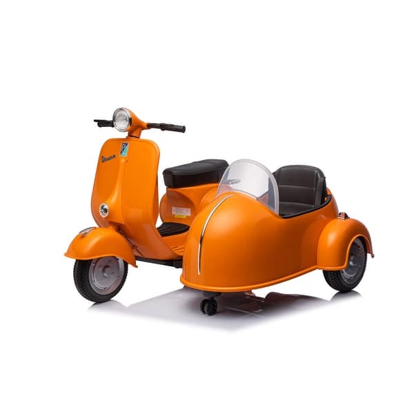 slide 2 of 45, Vespa Scooter Adventure: Storage Space and Dual Seats for Siblings Orange