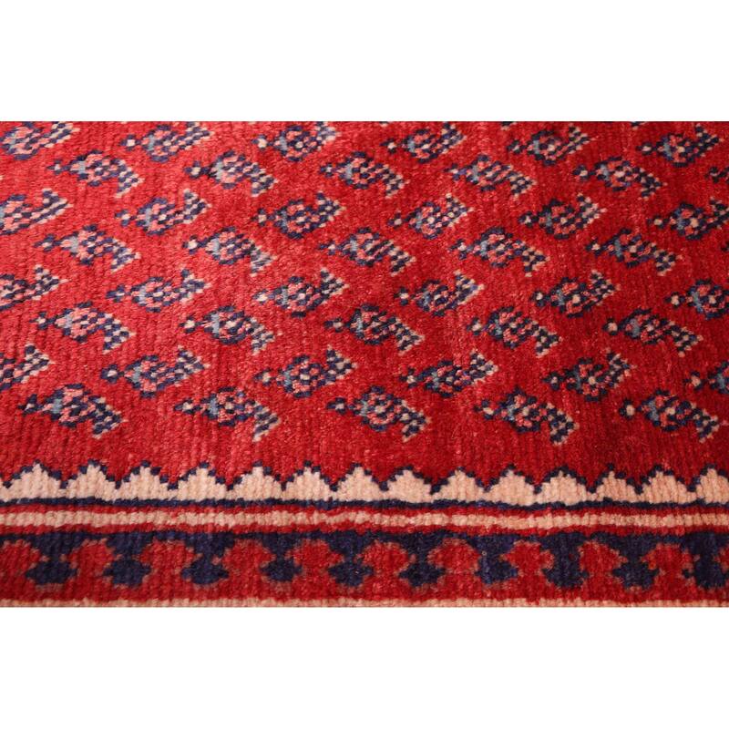 ECARPETGALLERY Hand-knotted Andelz Red Wool Rug - 3'5 x 9'11