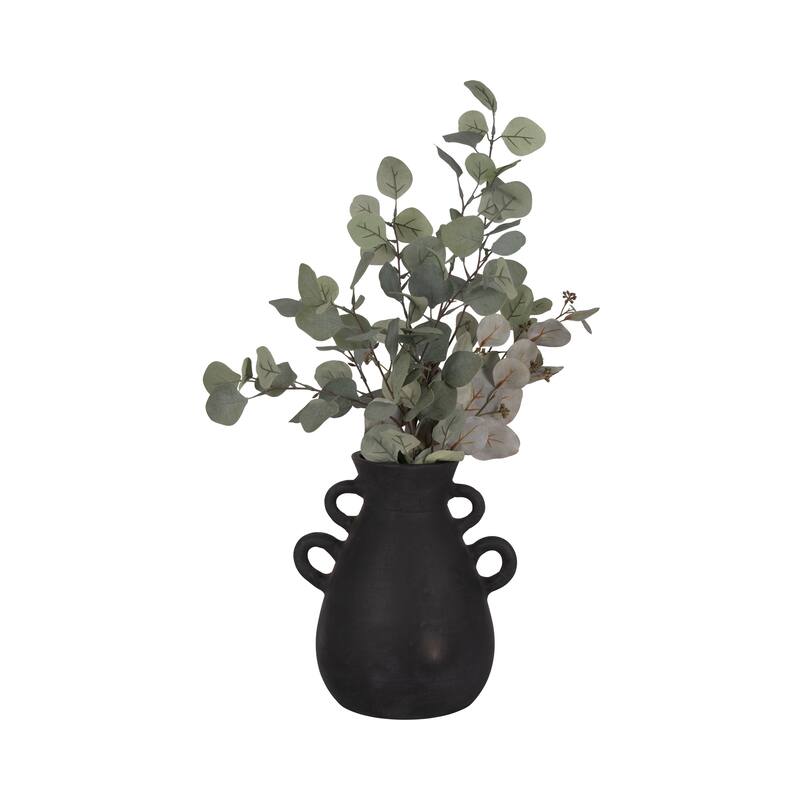 Sagebrook Home Terracotta Vase With 4 Handles, Amphora, Solid