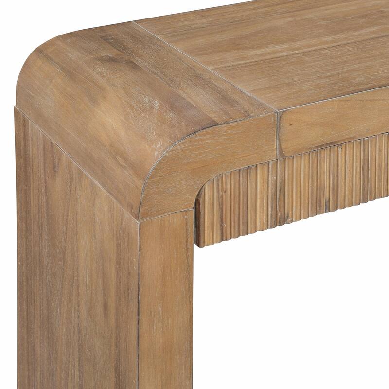 Console Table with Fluted Drawer & Thick Legs