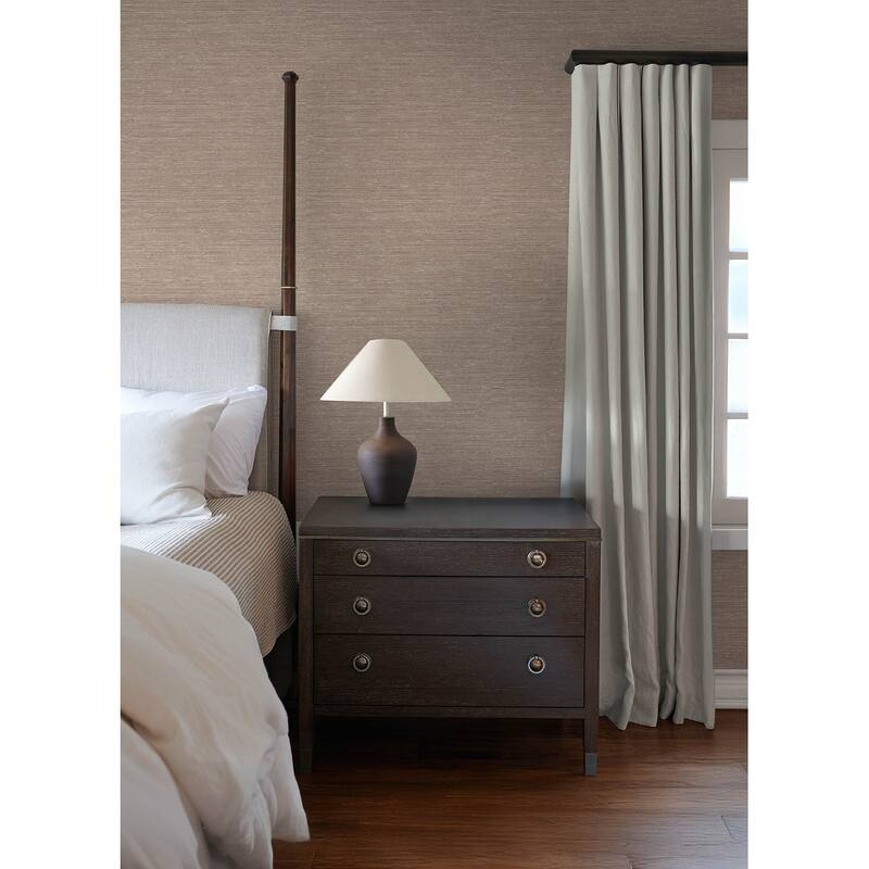 Chris Loves Julia x A-Street Prints Roderick Mauve Textured Wallpaper