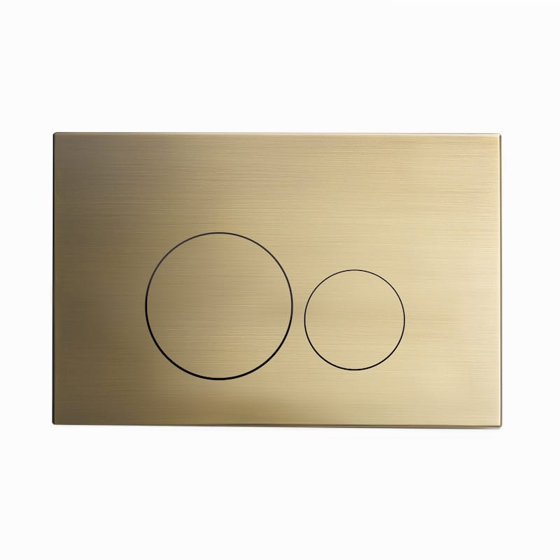 Wall Mount Actuator Flush Push Button Plate In Brushed Brass - 9.25" x 6" 1"