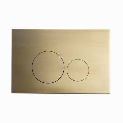 Wall Mount Actuator Flush Push Button Plate In Brushed Brass - 9.25" x 6" 1"