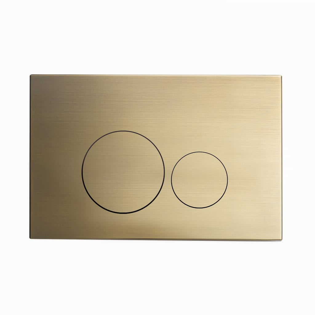 Wall Mount Actuator Flush Push Button Plate In Brushed Brass - 9.25" x 6" 1"