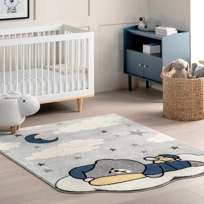 Nuloom Ryder Sleeping Bear Kids Area Rug