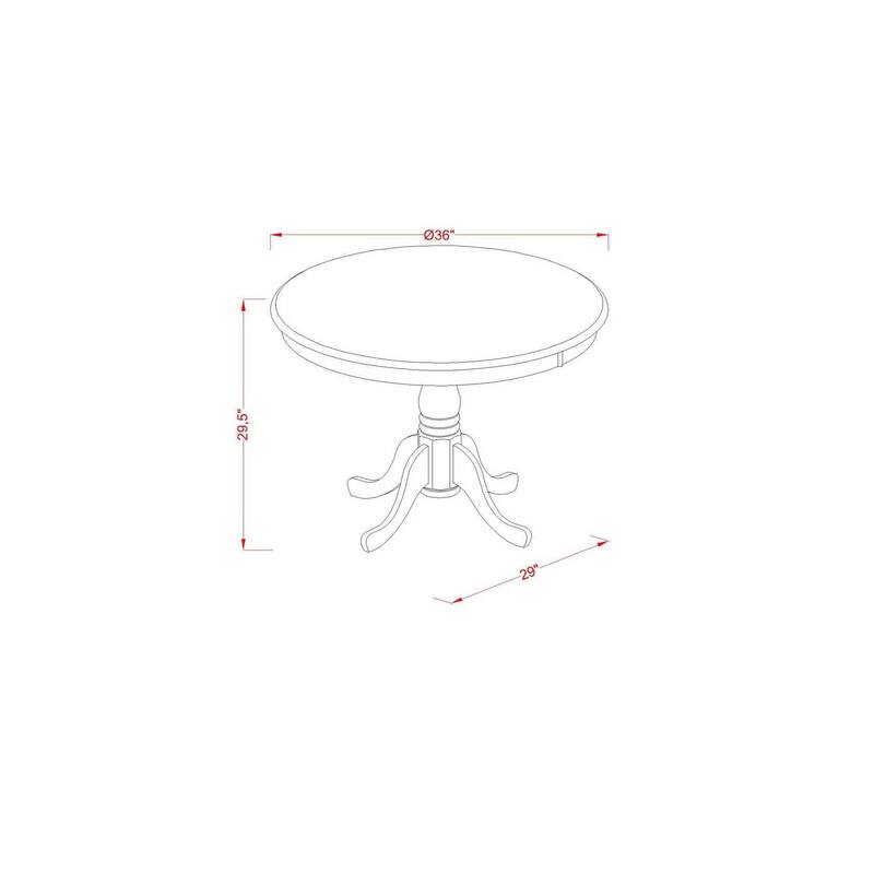 HomeStock 5-Piece Natural Oak Finish Solid Wood Top Dining table with 4 Chairs with Slat Back