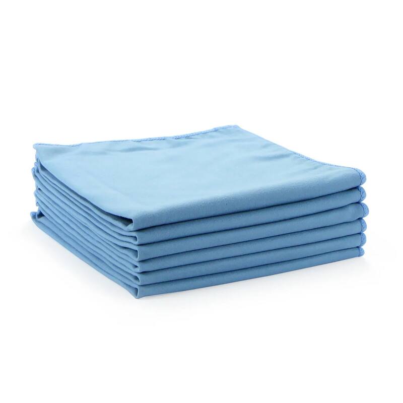 Arkwright 12-Piece Microfiber Suede Window Cleaning Cloths - 16x16