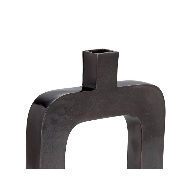 Aluminum Metal Vase - Black - Roche River Decor
