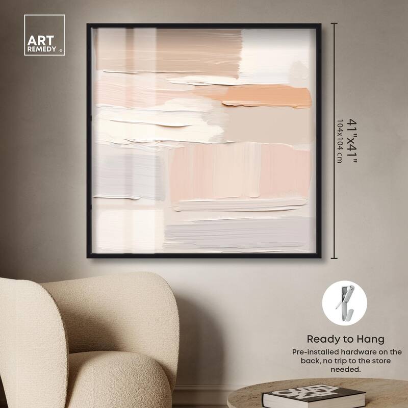 Roseate Cream Tones III Shadowbox by Art Remedy
