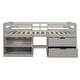 preview thumbnail 13 of 14, Elegant & Functional Design Twin Size Loft Bed With Two Shelves And Two Drawers,Beautiful Piece for Bedroom,Antique Gray