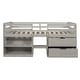 preview thumbnail 5 of 17, Multifunctional Design Loft Bed with Two Shelves and Two Drawers, Maximized Storage Space, Twin Size, Grey