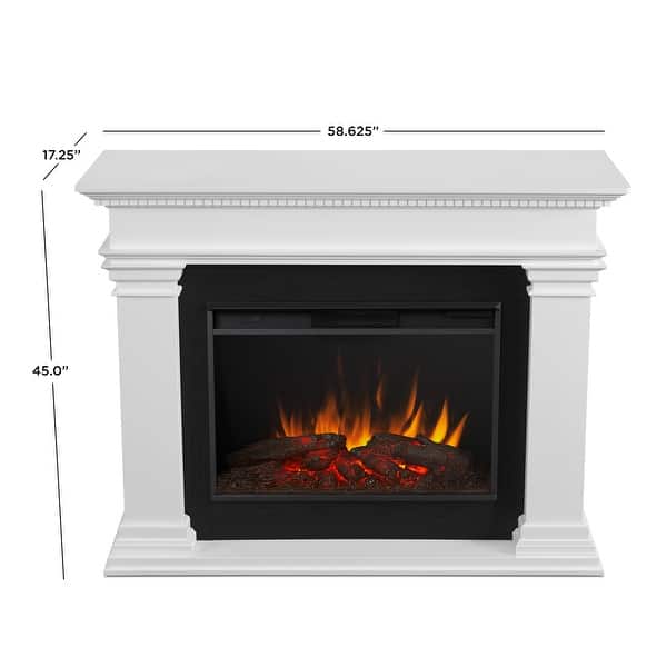 Antero 58.63" Grand Electric Fireplace in White by Real Flame