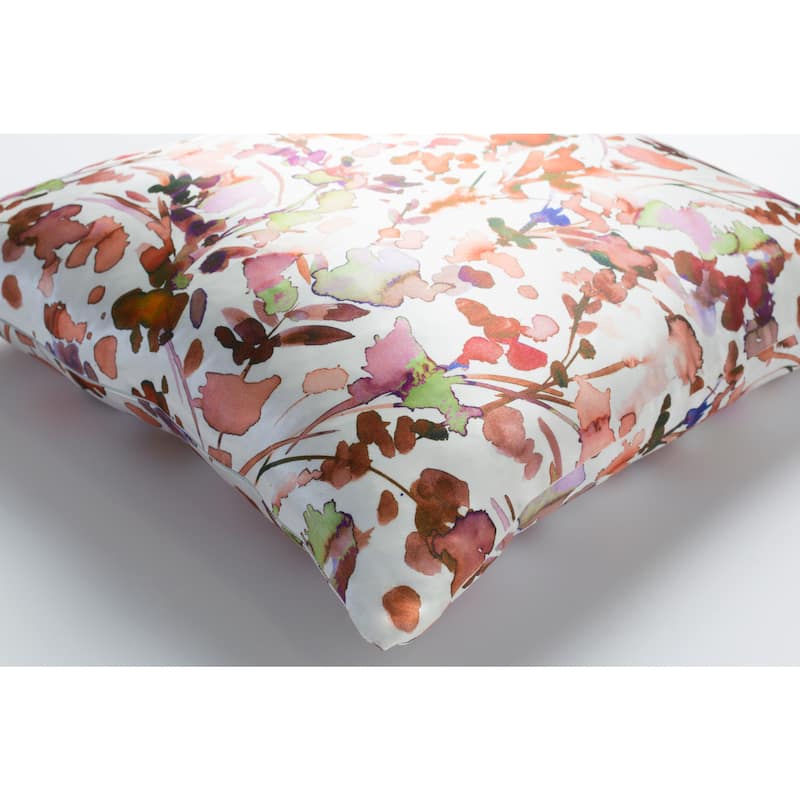 Decorative Frankie Orange 22-inch Throw Pillow Cover
