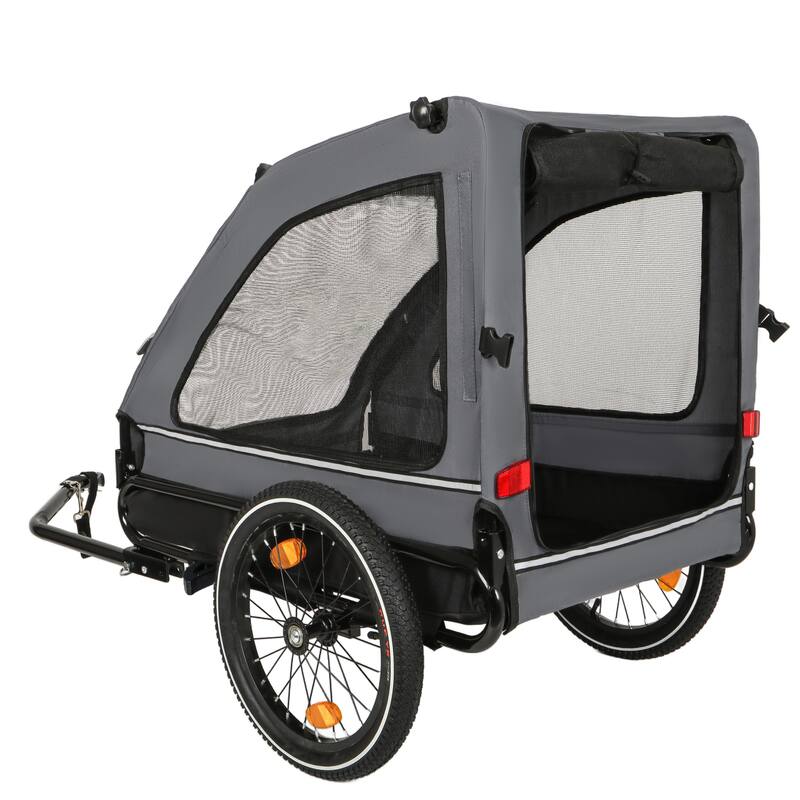 Pet Bike Trailer Dog Cart for Bicycle,Suitable for Small and Medium Pets, Easy Folding Cart Frame, Non-Slip Floor