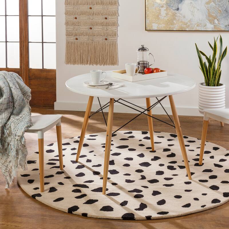 Livabliss Tunas Handmade Animal Print Wool Area Rug - 9' x 13' - Khaki