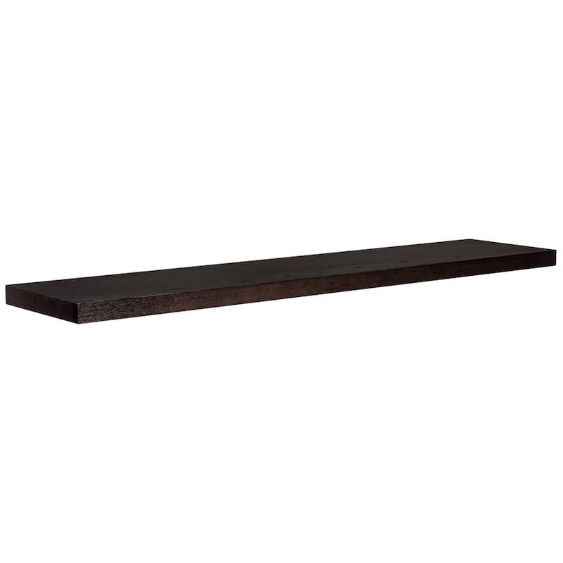 HomeRoots 75" Espresso Wooden Wall Mounted Floating Shelf