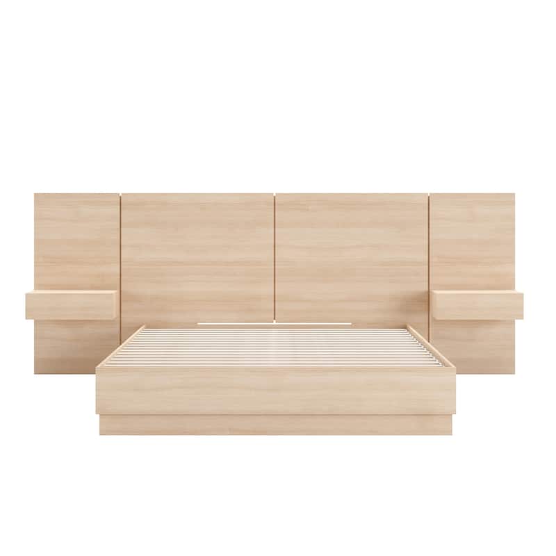 Milano 4-Piece Bedroom Set with Floating Nightstand Extension Panel