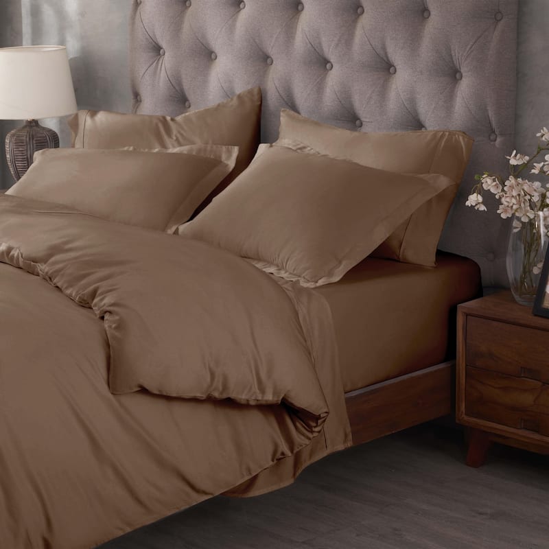 Superior Egyptian Cotton 400 Thread Count Solid Duvet Cover Set