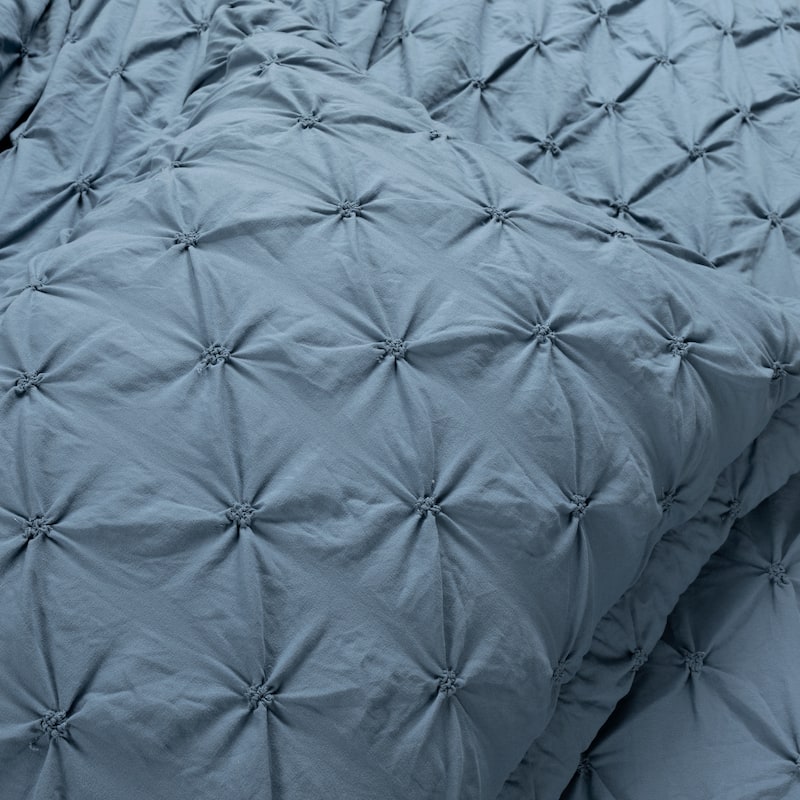 Lush Decor Ravello Pintuck Soft Oversized Duvet Cover 3 Piece Set