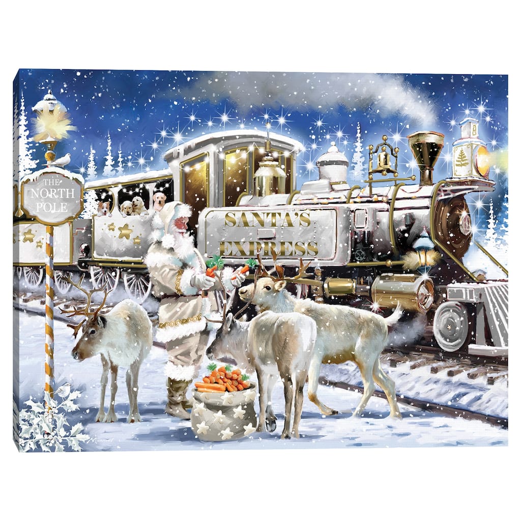 Santa Express White by The Macneil Studio Canvas Art Print