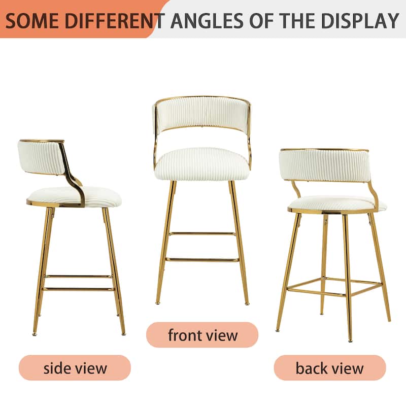 Set of 2 26" Counter-Height Bar Stools