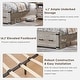 preview thumbnail 14 of 53, Farmhouse Wood Bed Frame with 54" Tall Headboard, 2 Large Drawers