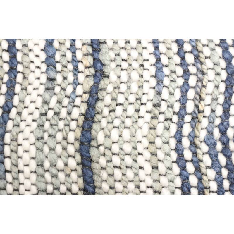 ECARPETGALLERY Braid weave Sienna Charcoal Wool Rug - 5'10 x 7'6