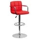 preview thumbnail 38 of 103, Quilted Vinyl Adjustable Chrome Bar Stool (Set of 2)