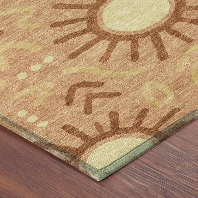 Machine Washable Indoor/ Outdoor Modern Sol Chantille Rug
