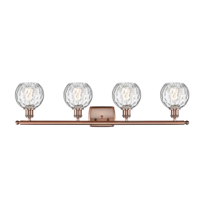 Innovations Lighting Athens Water Glass - 4 Light 36" Bath Vanity Light - 6"Shade