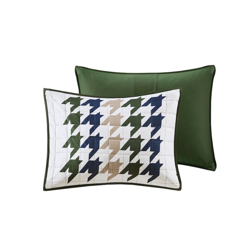 Woolrich Hudson Green Oversized Cotton Quilt Set