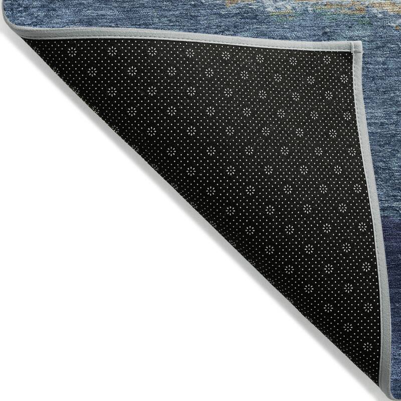 Machine Washable Indoor/Outdoor Watercolor Ombre Chantille Rug