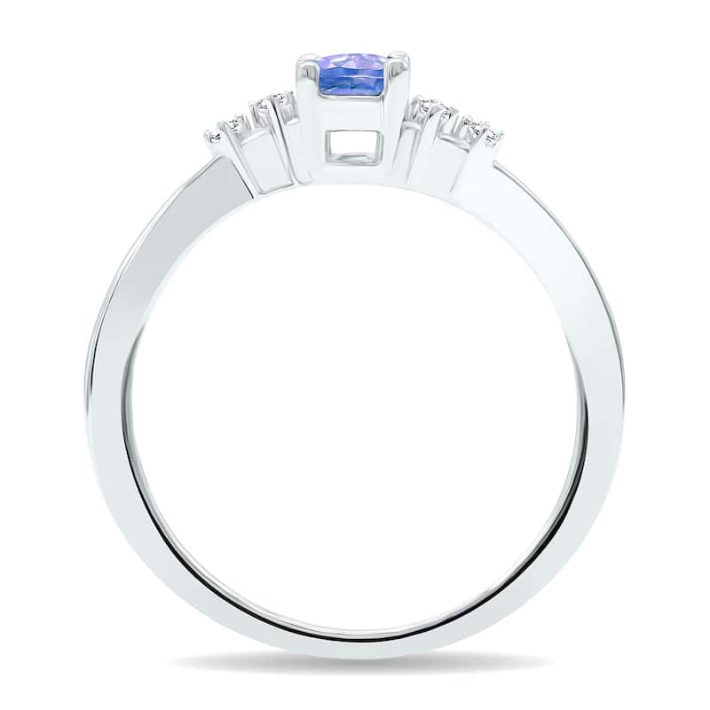 Women's Tanzanite and Diamond Tierra Ring in 10K White Gold
