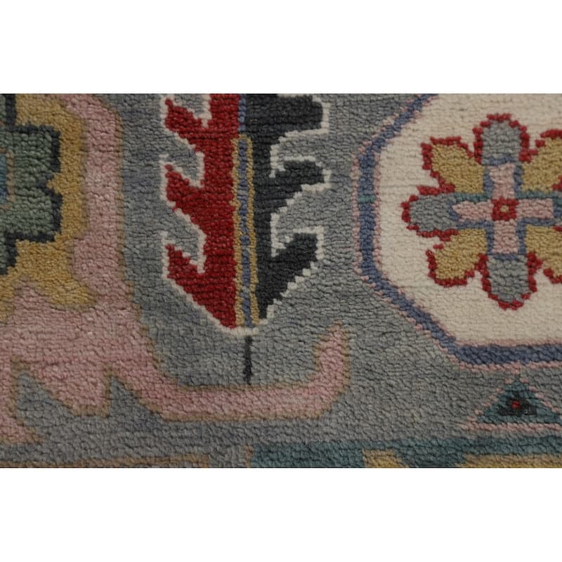 Floral Oushak Oriental Large Area Rug Handmade Wool Carpet - 12'2"x 14'9"