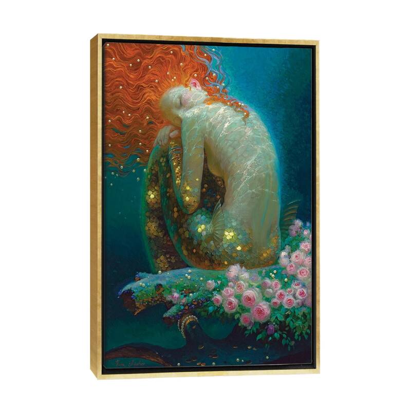 iCanvas "Emerald Dreams" by Victor Nizovtsev Framed Canvas Print - Gold - 26x18