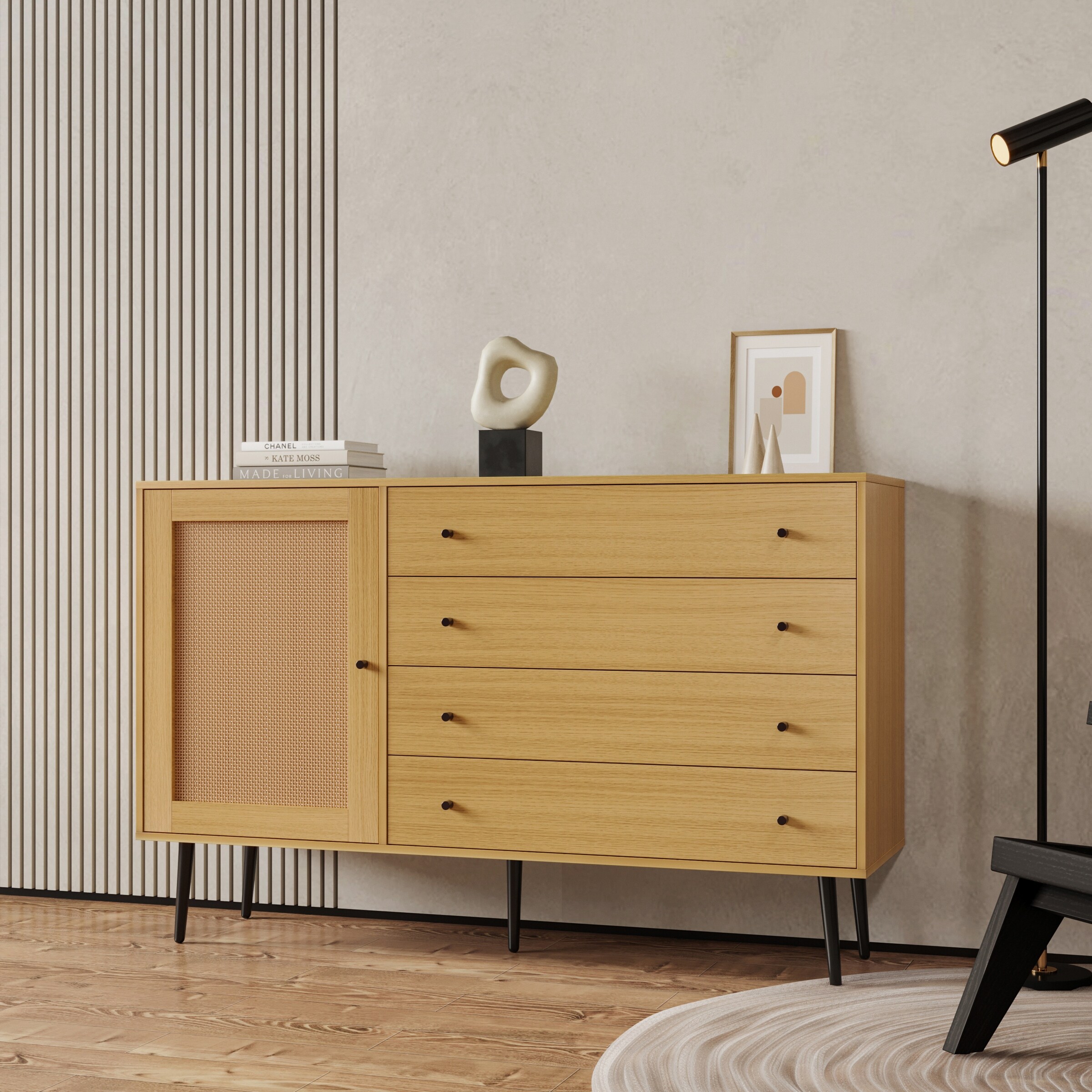 Rattan Dining Room Sideboard Entrance Sideboard 55.12