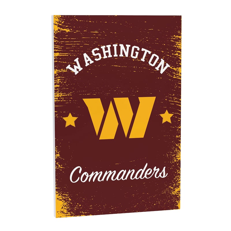 Washington Commanders Wooden Door Decor Wall Sign - Multi-Color - 16 x 24